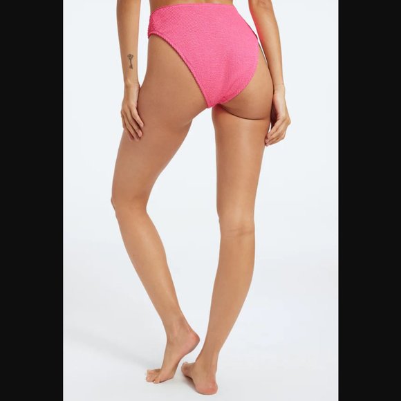 Good American NEW XS Size 0 Pink Jacquard Wave Cheeky Bikini Bottom - Picture 2 of 9